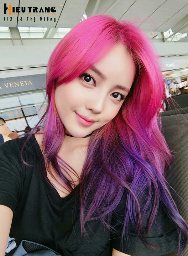 t&oacute;c nhuộm m&agrave;u đỏ t&iacute;m